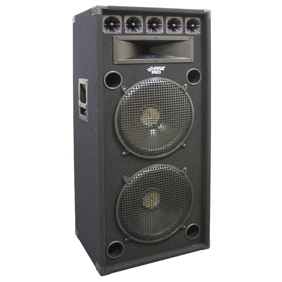 Pyle - PADH152 , Sound and Recording , Studio Speakers - Stage Monitors , 1200 Watt Dual 15'' 8-Way Stage Speaker Cabinet