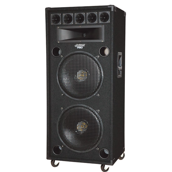 Pyle - PADH182 , Sound and Recording , Studio Speakers - Stage Monitors , 1400 Watt Dual 18'' 8-Way Stage Speaker Cabinet