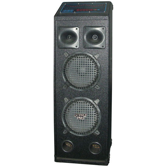 Pyle - PADH22A , Sound and Recording , PA Loudspeakers - Cabinet Speakers , 1200 Watts Dual 12'' Speaker W/Built-in 2 Channel Mixer