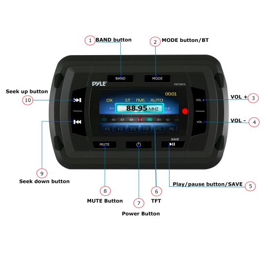 Pyle PATVR14 Marine and Waterproof Headunits Stereo Receivers