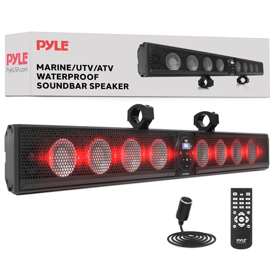 Pyle - PATVSB4700 , Sound and Recording , SoundBars - Home Theater , 46" Wide Aluminum Alloy Sound Bar Speaker System w AUX/BT/USB/RGB Lights and Remote Control, 8 x 30 Watts