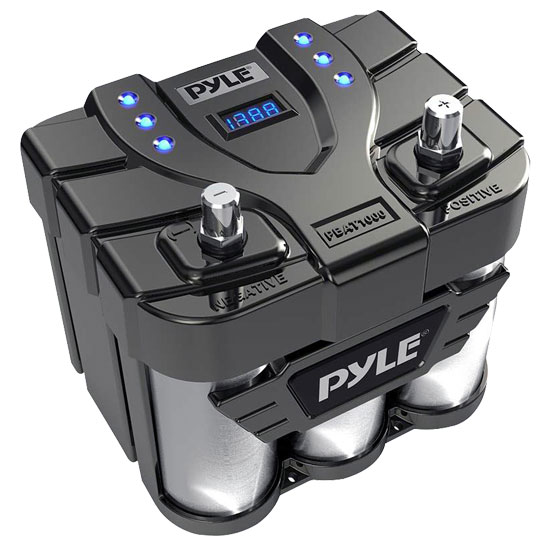 Pyle - PBAT1000 , On the Road , Capacitors , 1000 AMP  16V Battery  Capacitor (Car Battery with Built-in Capacitor)