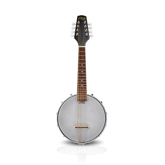 Pyle - PBJ20 , Musical Instruments , Banjo - Ukulele , 8-String Mandolin-Banjo Hybrid with White Jade Tuner Pegs & Rosewood Fretboard