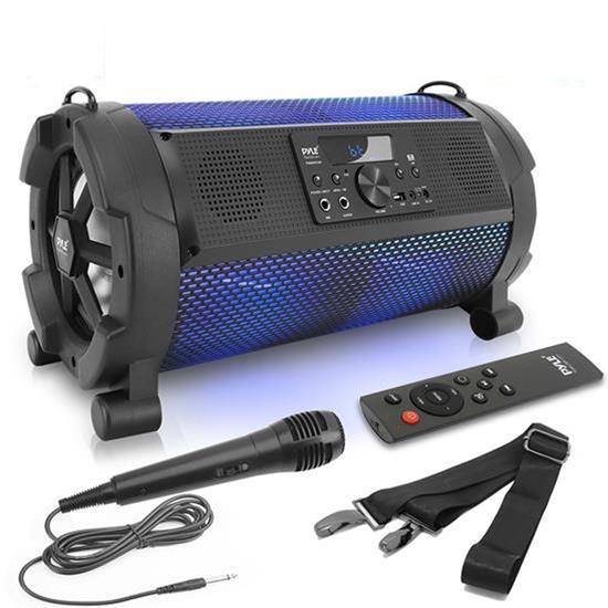 Pyle - PBMSPG180.5 , Sports and Outdoors , Portable Speakers - Boom Boxes , Gadgets and Handheld , Portable Speakers - Boom Boxes , Bluetooth Boom Box Speaker System - Wireless & Portable Stereo Speaker with Built-in LED Lights, TWS & Included Wired Microphone (500 Watt)