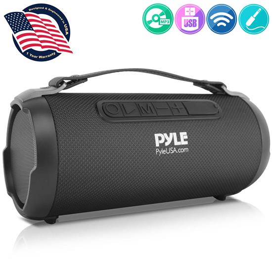 Pyle - PBMSPG1BK , Sports and Outdoors , Portable Speakers - Boom Boxes , Gadgets and Handheld , Portable Speakers - Boom Boxes , Bluetooth BoomBox Speaker System - Wireless & Portable Radio Speaker with FM Radio, MP3/USB/Type C Port/Micro SD Readers