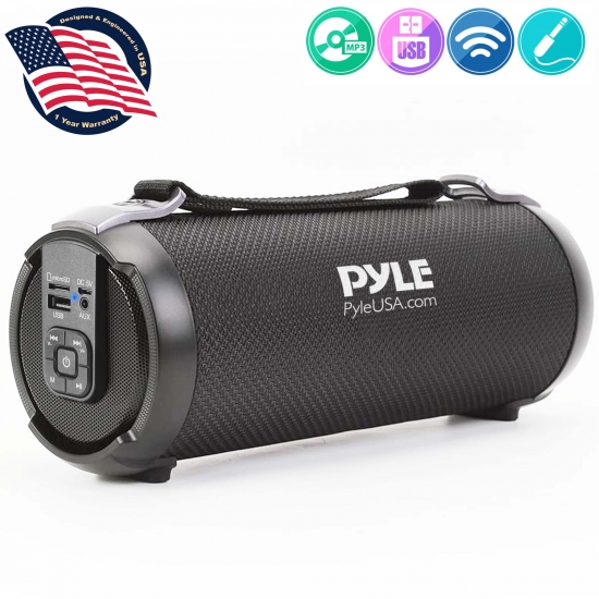 Pyle - CA-PBMSPG3BK , Sports and Outdoors , Portable Speakers - Boom Boxes , Gadgets and Handheld , Portable Speakers - Boom Boxes , Bluetooth BoomBox Speaker System - Wireless & Portable Stereo Radio Speaker with FM Radio, MP3/USB/Micro SD Readers