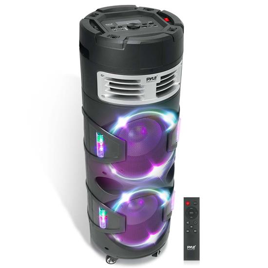 Pyle - PBMSPG82 , Sports and Outdoors , Portable Speakers - Boom Boxes , Gadgets and Handheld , Portable Speakers - Boom Boxes , Portable Bluetooth Speaker & Microphone Karaoke System - Indoor/Outdoor Wireless PA Stereo with LED Party Lights, MP3/USB Reader, FM Radio