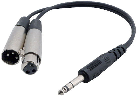 Pyle - PCBL3F1 , Home and Office , Cables - Wires - Adapters , Sound and Recording , Cables - Wires - Adapters , 1 Ft 1/4'' Stereo  Male To 1 XLR Male And XLR Female Y-Cable