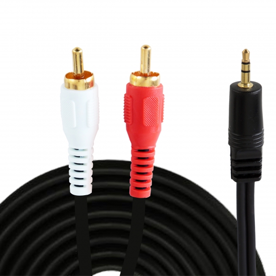 Pyle - PCBL42FT6 , Home and Office , Cables - Wires - Adapters , Sound and Recording , Cables - Wires - Adapters , 12 Gauge 6Ft RCA Male To  3.5mm'' Male Cable 