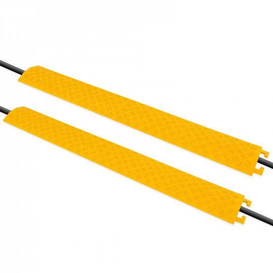 Pyle - PCBLCO19X2 , Home and Office , Cable Ramps - Cord/Wire Protectors , 2 Pcs. Cable Protective Cover Ramp - Cord/Wire Concealment Protection Track, Extra Wide