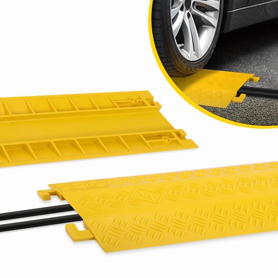 Pyle - PCBLCO22 , Home and Office , Cable Ramps - Cord/Wire Protectors , Cable Protective Cover Ramp, Cord/Wire Concealment Protection Track, Extra Wide