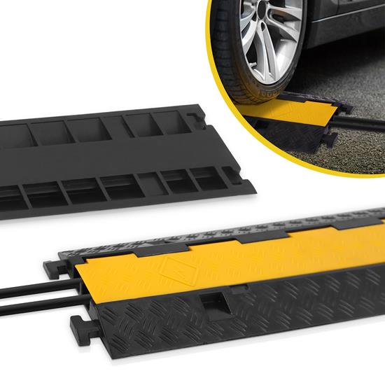 Pyle - PCBLCO26 , Home and Office , Cable Ramps - Cord/Wire Protectors , Cable Protective Cover Ramp, Cord/Wire Concealment Protection Track, Hassle-Free