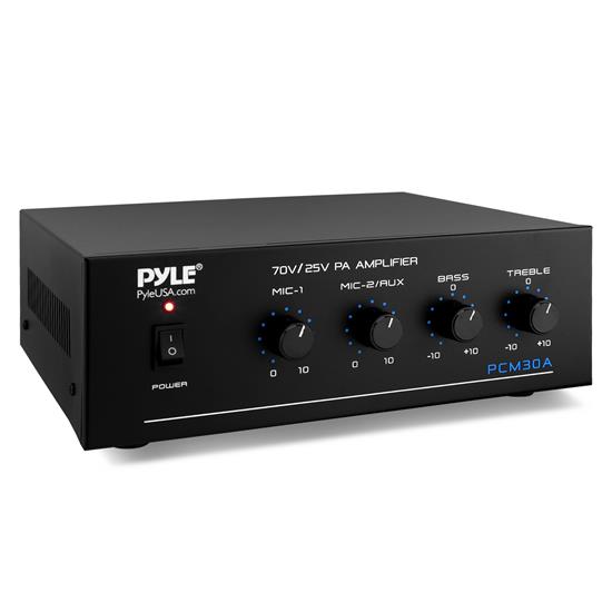 Pyle - PCM30A , Sound and Recording , Amplifiers - Receivers , 60 Watt Power Amplifier - Built-in Bluetooth for Wireless Audio Streaming, Digital LED Display with FM Radio, USB Flash Drive & SD Memory Card Readers, 25V-70V Output