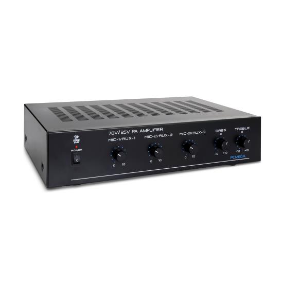 Pyle - PCM60A , Sound and Recording , Amplifiers - Receivers , Wireless BT 100 Watt Power Amplifier - Power On/Off Switch & LED Indicator w/ 25 & 70 Volt Output