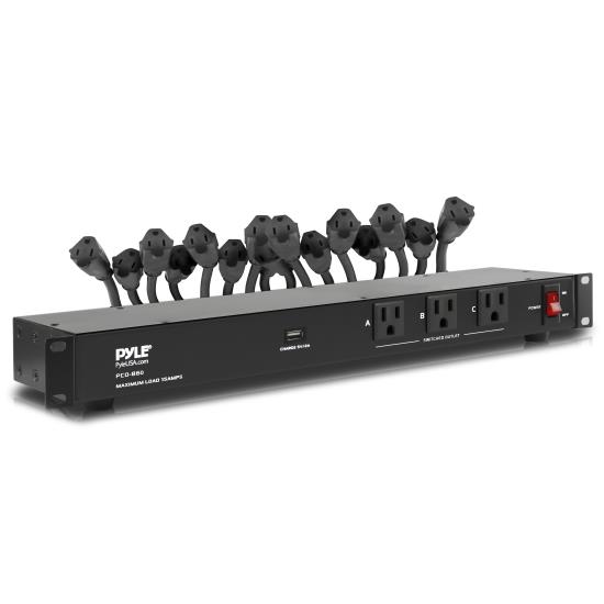 Pyle - PCO860 , Home and Office , Power Supply - Power Converters , On the Road , Power Supply - Power Converters , Pro Audio Power Supply Surge Protector - Rack Mount Power Conditioner Strip with USB Charge Port