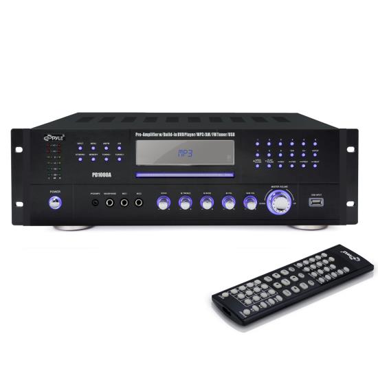 Pyle - pd1000a , Sound and Recording , Amplifiers - Receivers , Home Theater Preamplifier Receiver, Audio/Video System, Multimedia Disc Player, AM/FM Radio, MP3/USB Reader, 1000 Watt