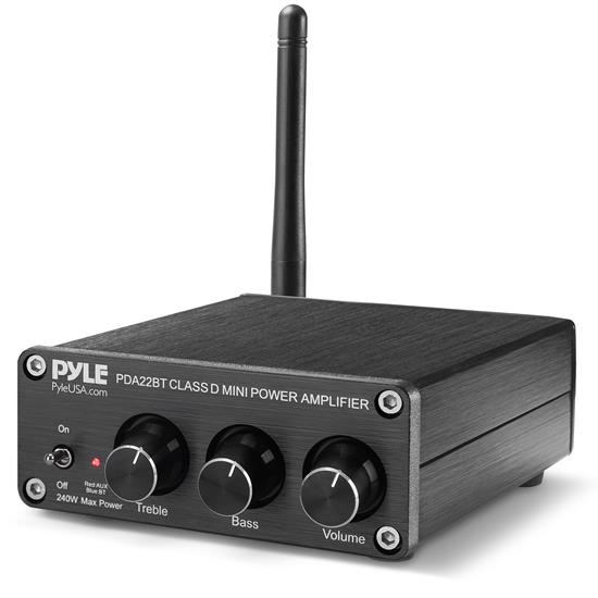 Pyle - PDA22BT , Home and Office , Amplifiers - Receivers , Sound and Recording , Amplifiers - Receivers , Desktop Bluetooth Audio Amplifier - Compact Mini Blue Series Stereo Power Amplifier (2 x 100 Watt MAX)