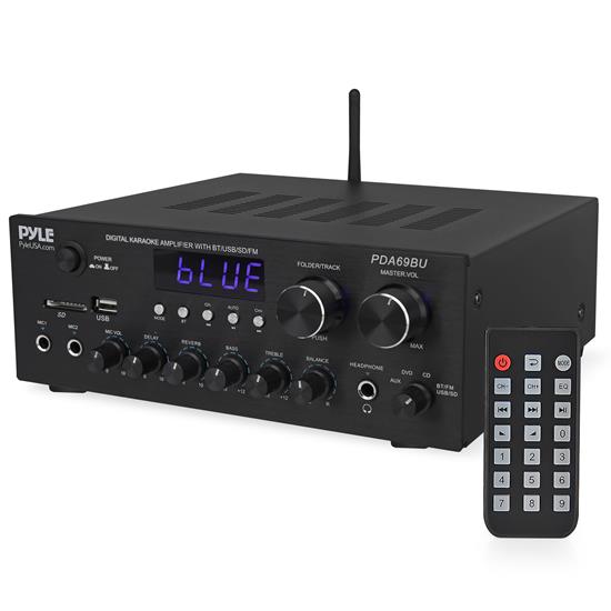Pyle - PDA69BU , Sound and Recording , Amplifiers - Receivers , Stereo Amplifier Audio Receiver Sound System with Bluetooth Wireless Streaming, MP3/USB/SD/AUX/FM Radio