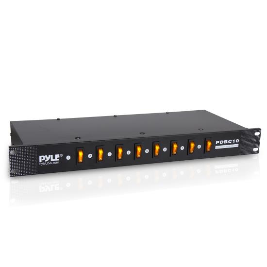 Pyle - PDBC10.5 , Home and Office , Power Supply - Power Converters , 8 Outlet Rack Mount Power Supply Center w/Each Outlet Switch