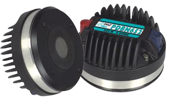 Pyle - PDBN652 , Sound and Recording , Tweeters - Horn Drivers , 1.75" Titanium Horn Driver 8 Ohm 4-Bolt 