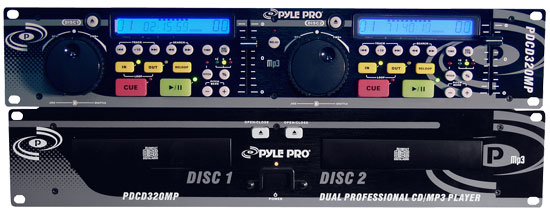 Pyle - PDCD320MP , Sound and Recording , SoundBars - Home Theater , Professional Dual MP3 Player w/ Jog Dials