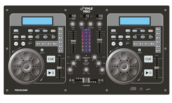 Pyle - PDCDJ380 , Sound and Recording , SoundBars - Home Theater , Professional Dual CD Player & DJ Mixer