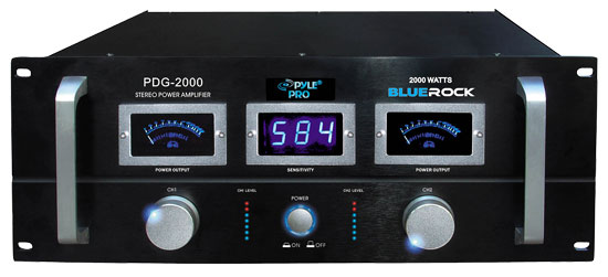 Pyle - PDG2000 , Sound and Recording , Amplifiers - Receivers , 2000 Watt Blue Rock Professional Stereo Power Amplifier