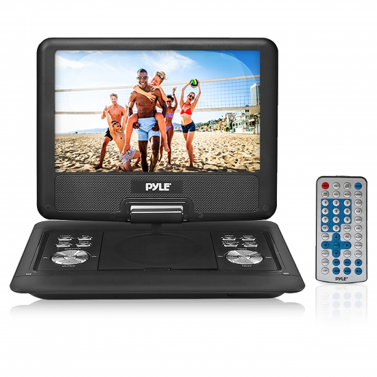 Pyle - PDH14 , Gadgets and Handheld , Portable DVD Players , 14'' -Inch Portable Multimedia Disc Player, Hi-Res Widescreen Display with Built-in Rechargeable Battery, USB Flash & SD Card Readers