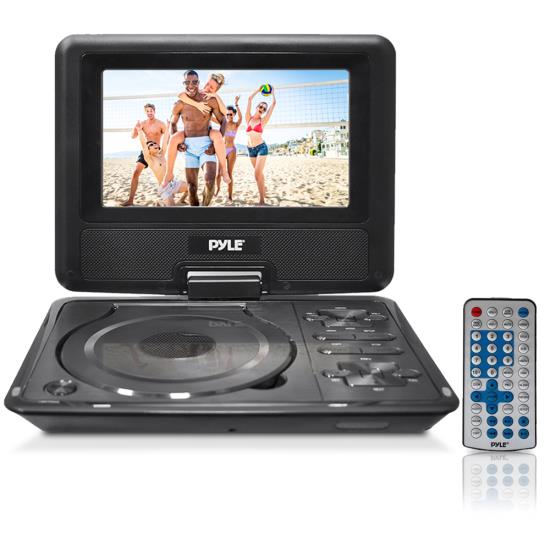 Pyle - PDH7 , Home and Office , Portable DVD Players , 7'' Widescreen High Resolution Portable Monitor w/ Built-In Multimedia Disc, MP3, MP4 Players, USB Port & SD Card Slot Readers