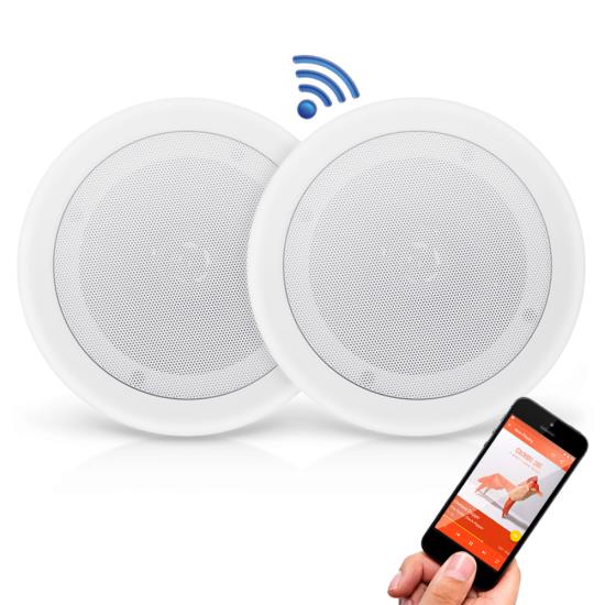 Dual 8 Bluetooth Ceiling Wall Speakers 2 Way Flush Mount