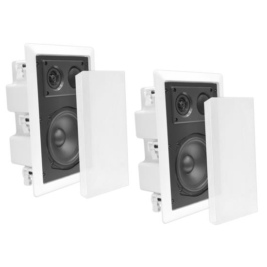 Pyle - PDIW87 , Sound and Recording , Home Speakers , In-Wall / In-Ceiling Dual 8'' Enclosed Speaker System, 2-Way, Flush Mount, White