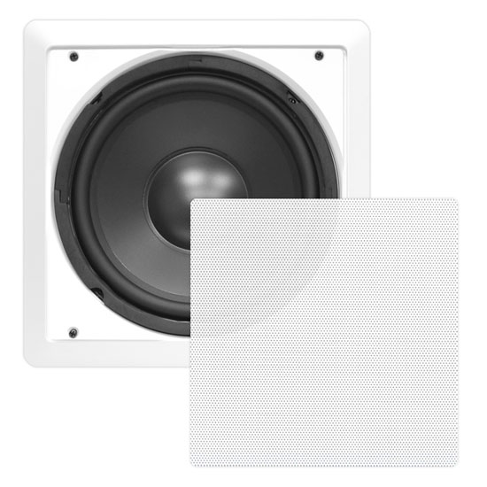 Pyle - PDIWS12 , Sound and Recording , Subwoofers - Midbass , In-Wall / In-Ceiling 12'' High Power Subwoofer System, DVC, Flush Mount, White, Single Speaker