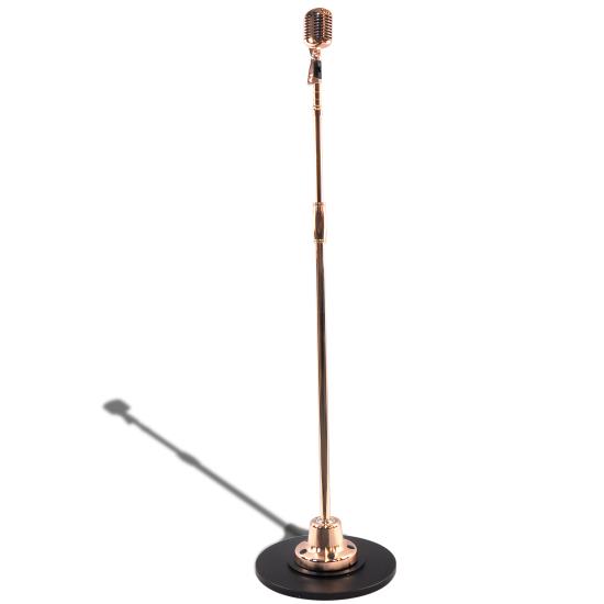 Pyle - PDMICR70GL , Musical Instruments , Microphones - Headsets , Sound and Recording , Microphones - Headsets , Classic Retro Vintage Style Microphone & Swing Stand, Gold Style