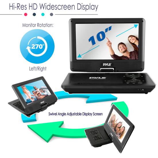 Pyle PDV91BK Home and Office Portable DVD Players Gadgets and