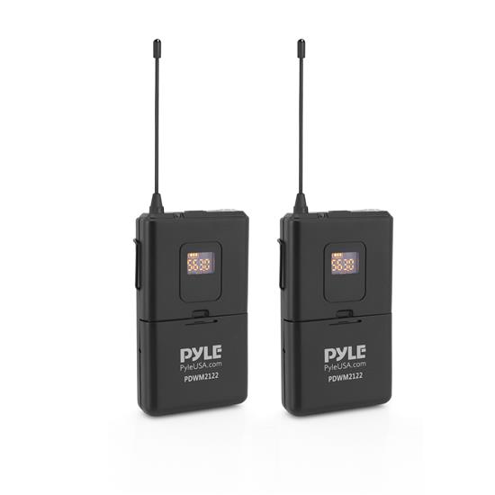 Pyle - CA-PDWM2122 , Musical Instruments , Microphone Systems , Sound and Recording , Microphone Systems , Home & Office UHF Wireless Microphone System - Bluetooth PA Public Address Mic System with (2) Beltpacks, (2) Headset Mics, Desktop USB Powered