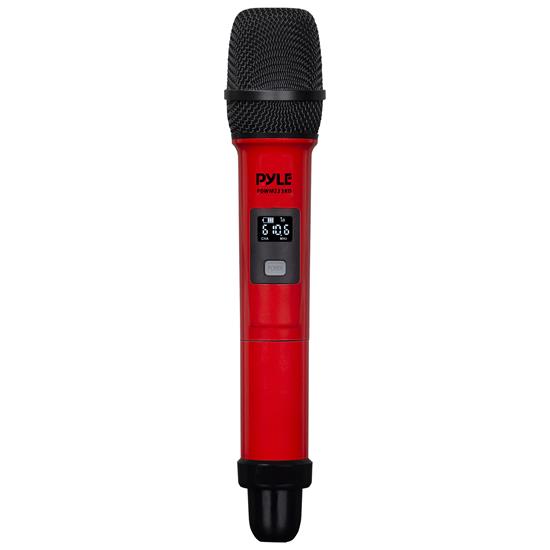 Pyle - PDWM223RD , Musical Instruments , Microphone Systems , Sound and Recording , Microphone Systems , Portable Universal Wireless Microphone System, UHF Quad Channel Addressable Frequency, Includes (4) Handheld Microphones (Red)