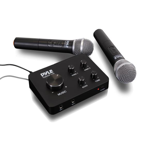 Pyle - PDWMKHRD22WM , Musical Instruments , Microphone Systems , Sound and Recording , Microphone Systems , Home Theater Karaoke Microphone System - Connects to TV, Receiver, Amplifier, Speaker & More, Includes Wireless Mics