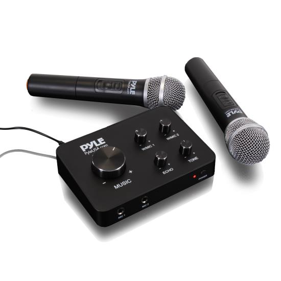 Pyle - UPDWMKHRD22WM , Musical Instruments , Microphone Systems , Sound and Recording , Microphone Systems , Home Theater Karaoke Microphone System - Connects to TV, Receiver, Amplifier, Speaker & More, Includes Wireless Mics