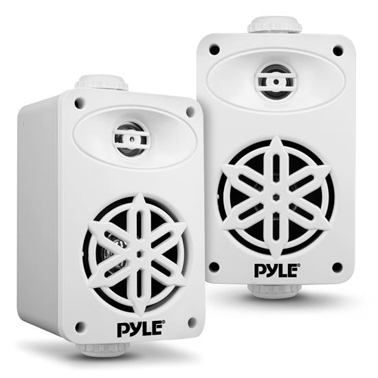 Pyle - PDWR35WT , Home and Office , Home Speakers , Sound and Recording , Home Speakers , 3.5” 2-Way Indoor/Outdoor Speaker System - 1/2” High Compliance Polymer Tweeter (White)