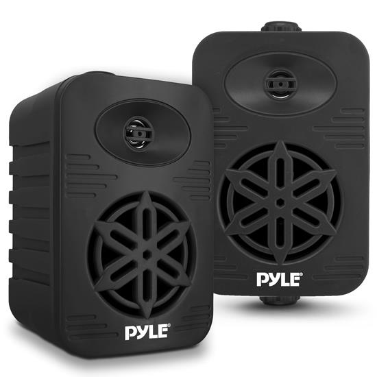Pyle - PDWR45BK , Home and Office , Home Speakers , Sound and Recording , Home Speakers , 4” 2-Way Indoor/Outdoor Speaker System - 1/2” High Compliance Polymer Tweeter (Black)