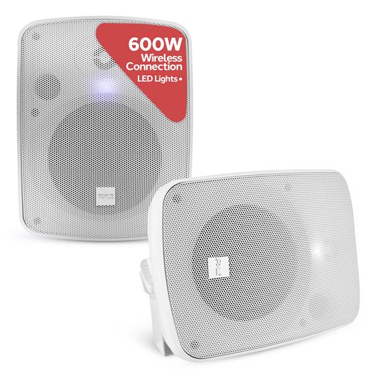 Pyle - PDWR54BTW.6 , Home and Office , Home Speakers , Sound and Recording , Home Speakers , Waterproof & Bluetooth 5.25'' Indoor / Outdoor Speaker System, 600 Watt, White