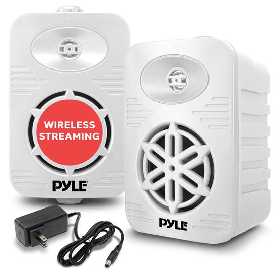 Pyle - PDWRBT46WT.5 , Home and Office , Home Speakers , Sound and Recording , Home Speakers , 4” 2-Way Indoor/Outdoor Bluetooth Speaker System - 1/2” High Compliance Polymer Tweeter (White)