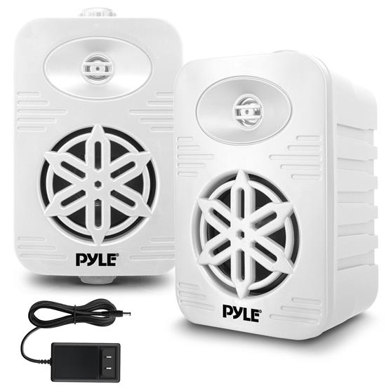 Pyle - PDWRBT46WT.6 , Home and Office , Home Speakers , Sound and Recording , Home Speakers , 4” 2-Way Indoor/Outdoor Bluetooth Speaker System - 1/2” High Compliance Polymer Tweeter (White)