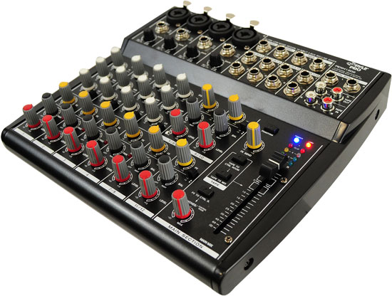 Pyle - PEXM1202 , Sound and Recording , Mixers - DJ Controllers , 12 Channel Professional Audio Mixer with 3 Band EQ