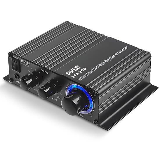 Pyle - PFA200 , Sound and Recording , Amplifiers - Receivers , 60 Watt Class-T Hi-Fi Audio Amplifier with AC Adapter Included
