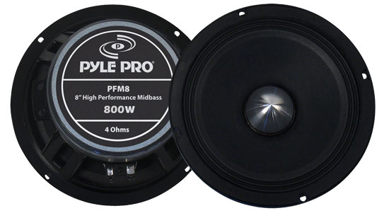Pyle - PFM8 , Sound and Recording , Subwoofers - Midbass , 8'' High Power High Performance Midbass