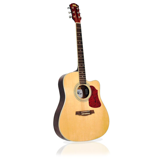 Pyle - PGA44 , Musical Instruments , String & Wind Instruments , Professional Full Size Acoustic 6 String Guitar w/ Spruce Top