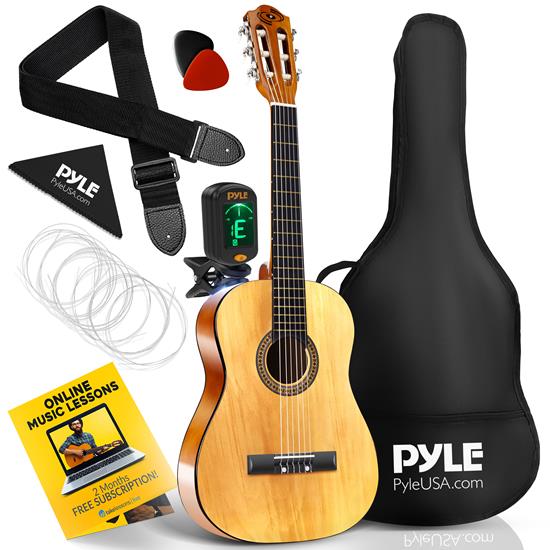 Pyle - PGACLS30.5 , Musical Instruments , String & Wind Instruments , 6-String Classic Guitar - Junior Scale Guitar with Digital Tuner & Accessory Kit (30’’ -inch)