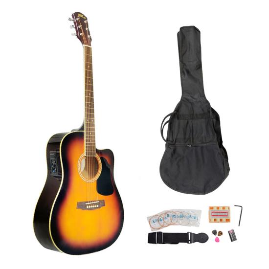 Pyle - PGAKT40SB , Musical Instruments , String & Wind Instruments , Acoustic-Electric Guitar - Full Scale Guitar with Accessory Kit