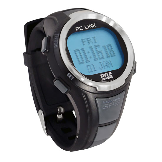 Pyle - pgspw1 , Sports and Outdoors , Watches , GPS Heart Rate Monitor Digital Sports Watch With Speedometer, Chronograph, And Navigation